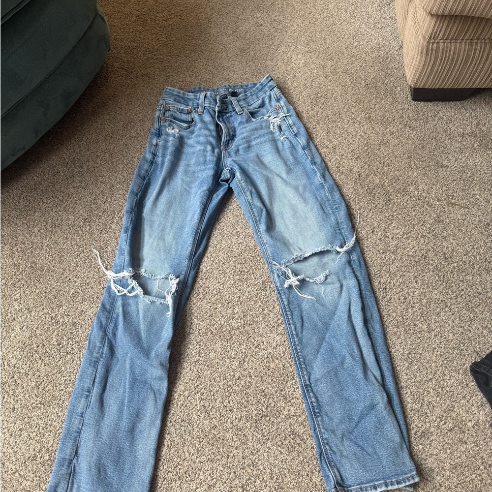 American Eagle Outfitters Blue Straight Leg Jeans